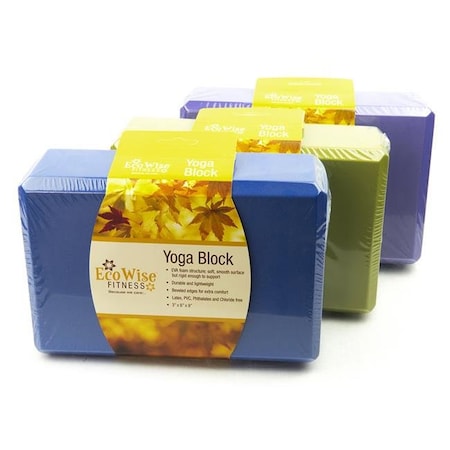 Ecowise EcoWise 82123 3 x 6 x 9 in. Yoga Block; kiwi 82123